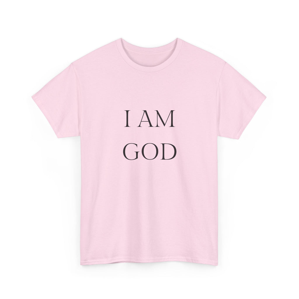 I AM GOD / SO ARE YOU Tee — Inspirational Minimalist Statement T-Shirt