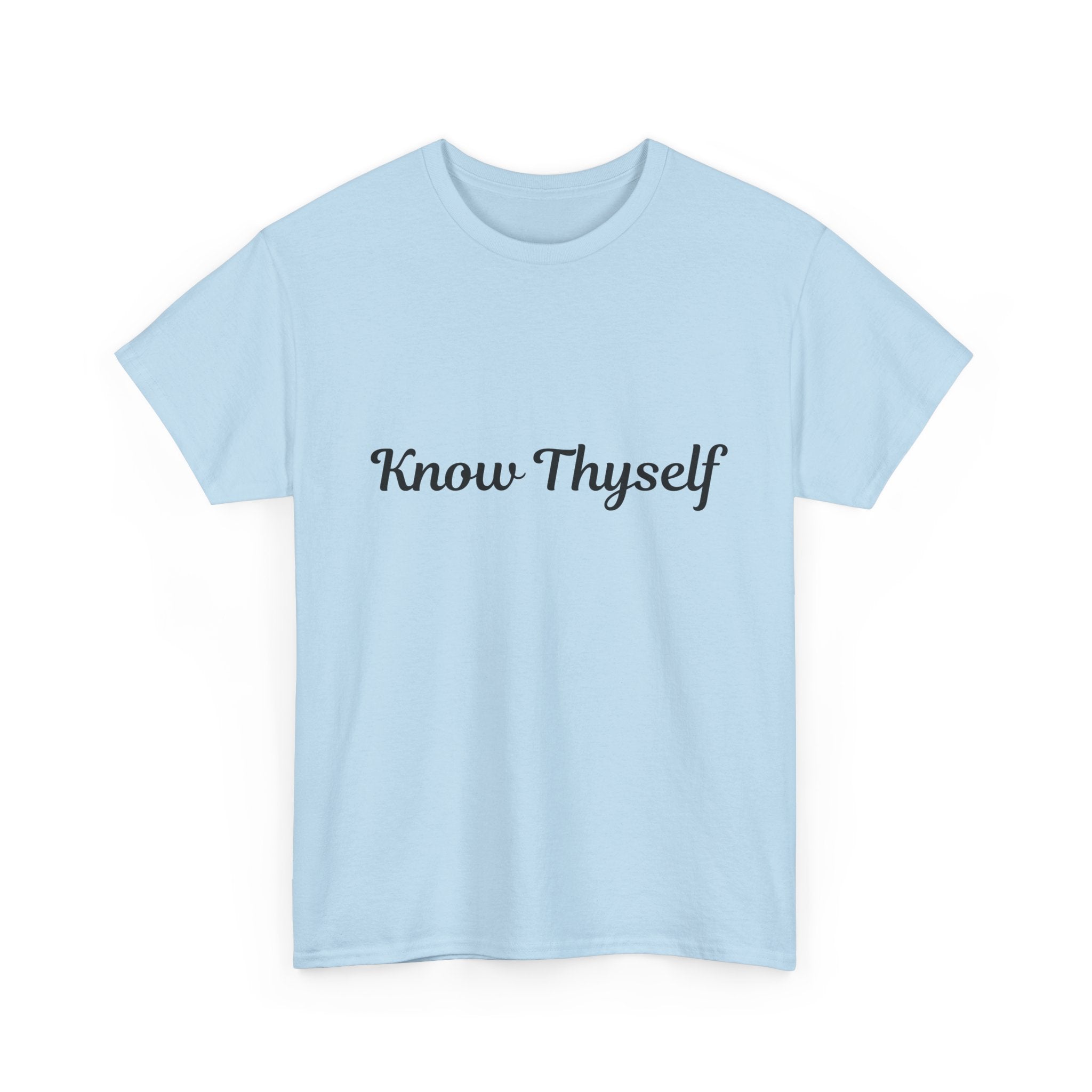 Know Thyself Tee — Minimalist Inspirational Self-Discovery T-Shirt