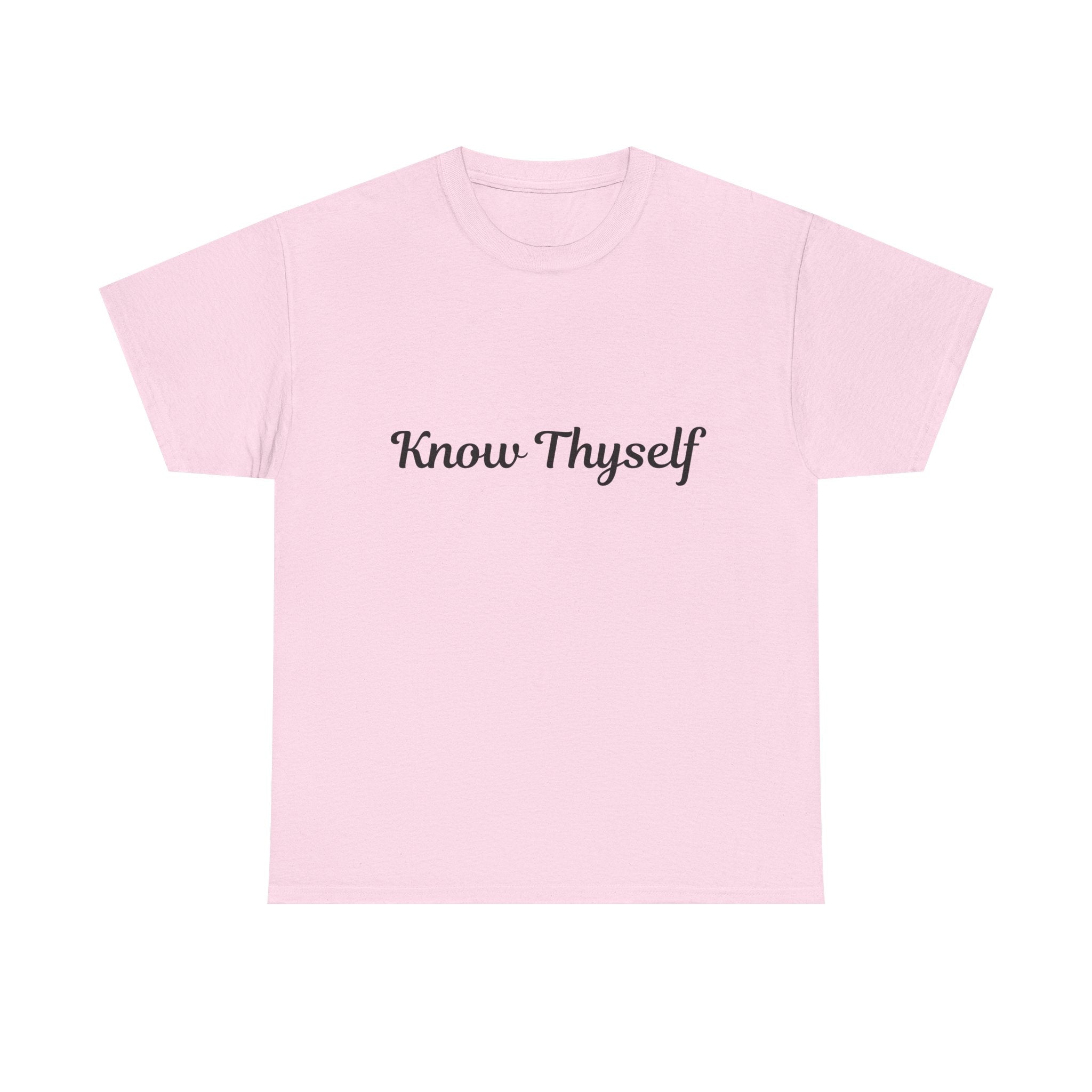 Know Thyself Tee — Minimalist Inspirational Self-Discovery T-Shirt