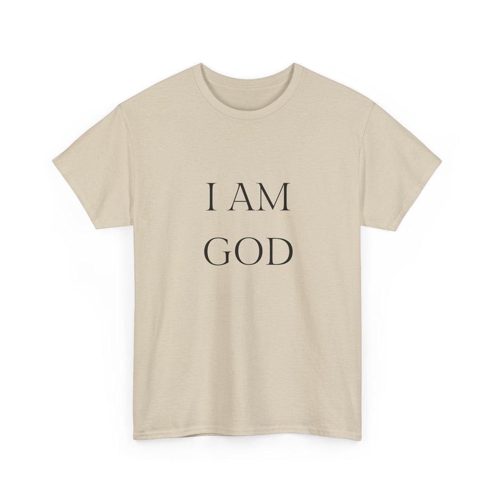 I AM GOD / SO ARE YOU Tee — Inspirational Minimalist Statement T-Shirt