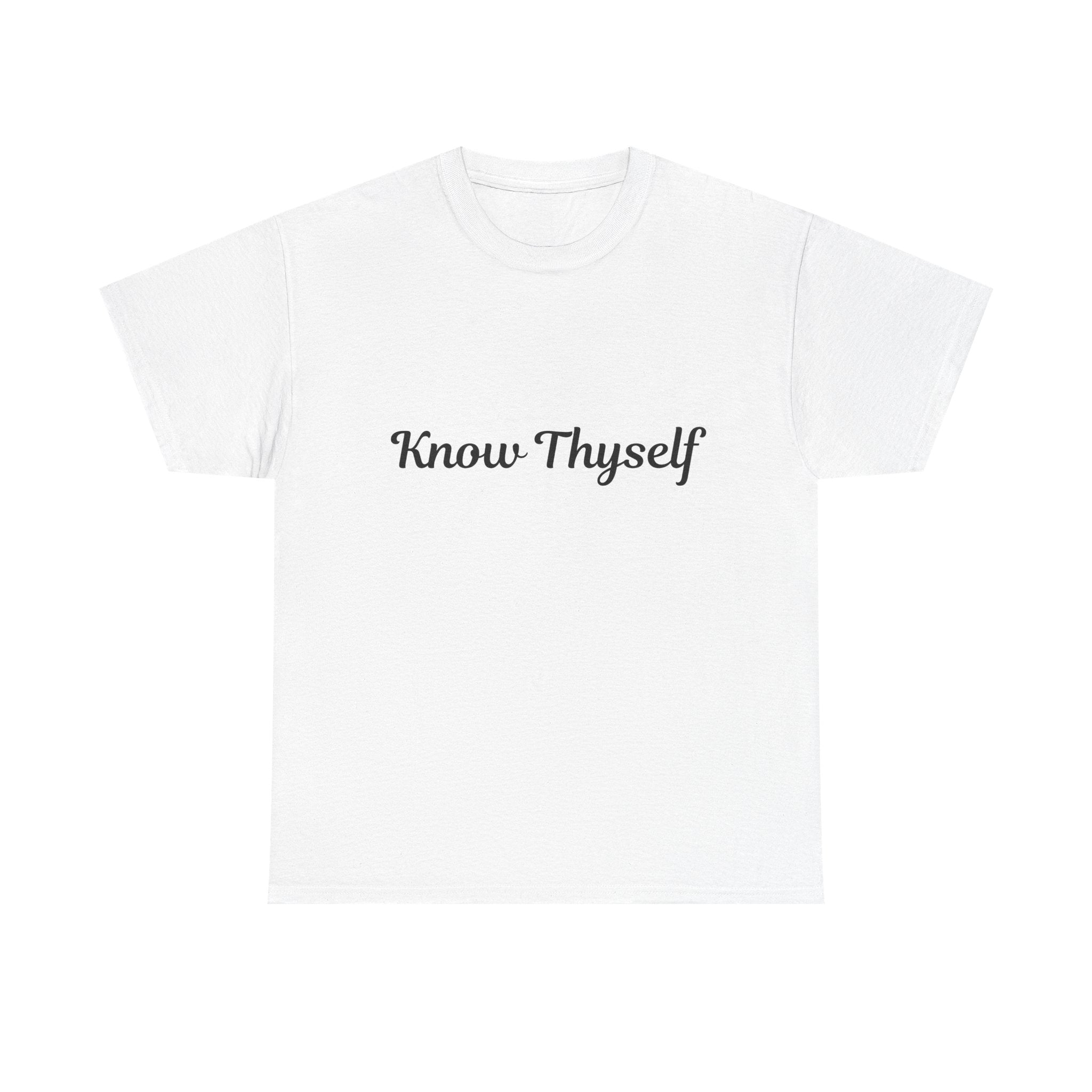 Know Thyself Tee — Minimalist Inspirational Self-Discovery T-Shirt