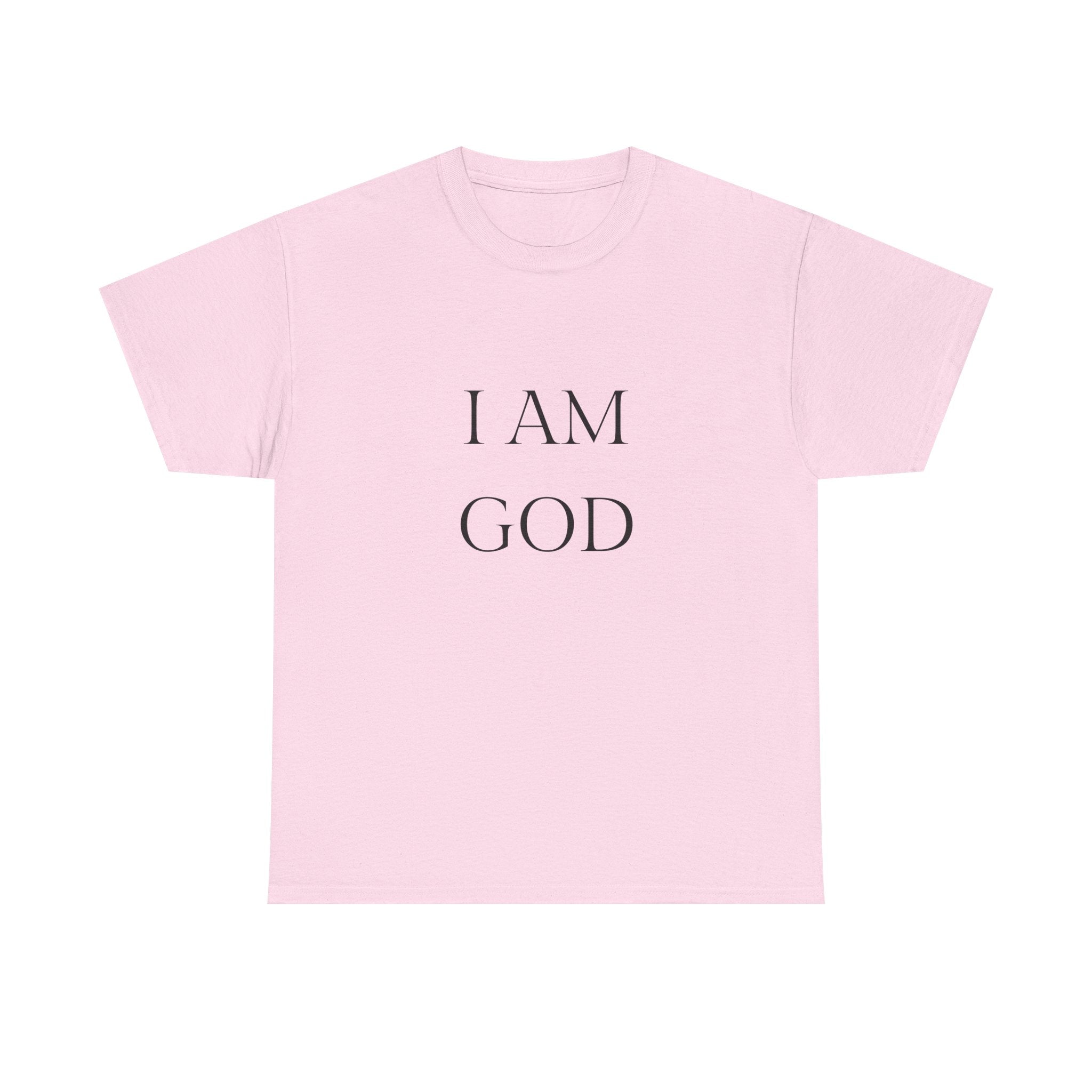 I AM GOD / SO ARE YOU Tee — Inspirational Minimalist Statement T-Shirt