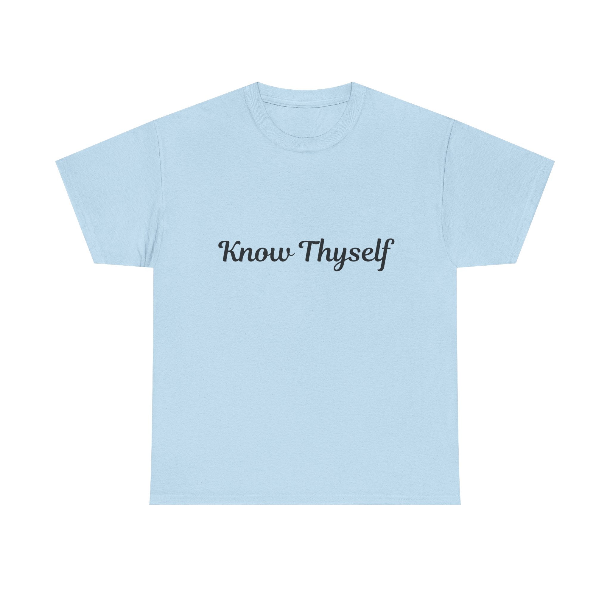 Know Thyself Tee — Minimalist Inspirational Self-Discovery T-Shirt