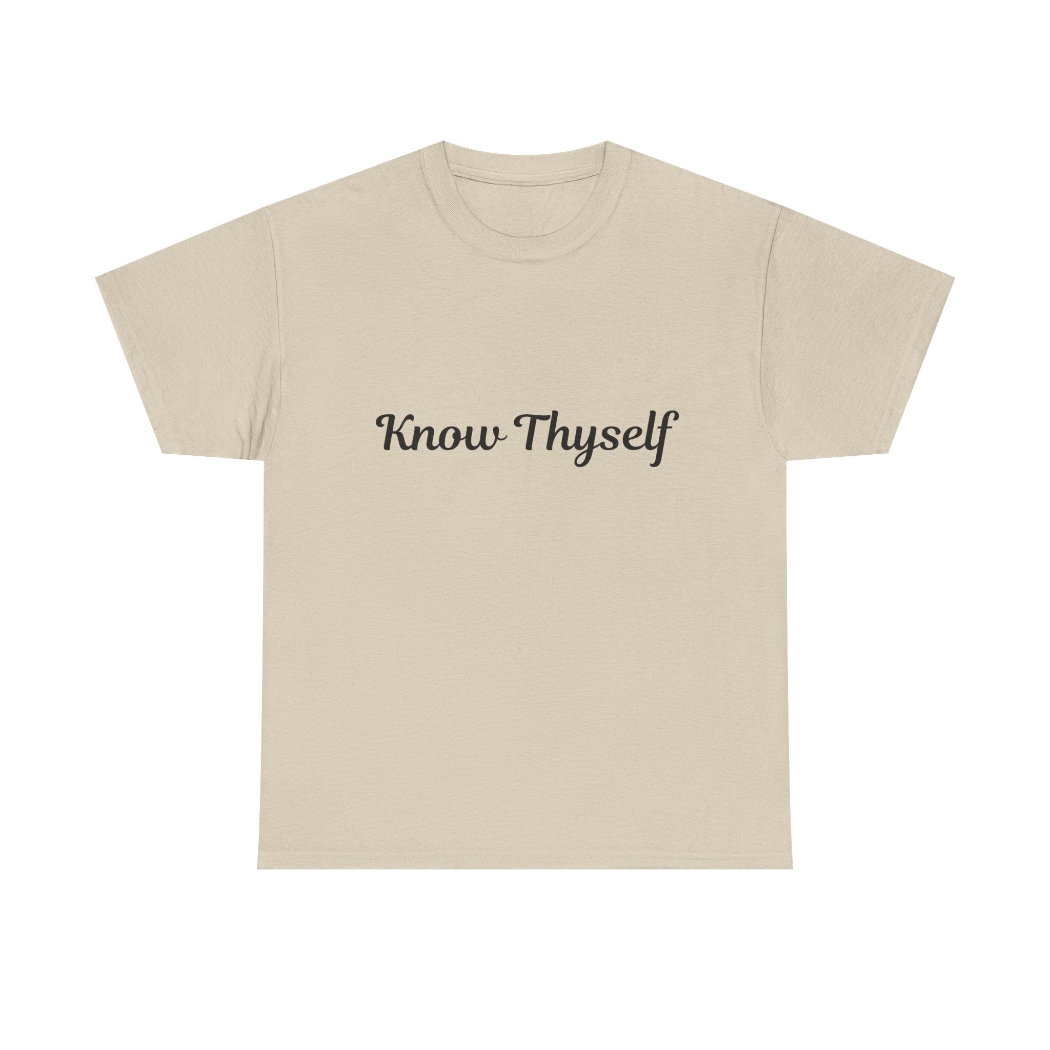 Know Thyself Tee — Minimalist Inspirational Self-Discovery T-Shirt