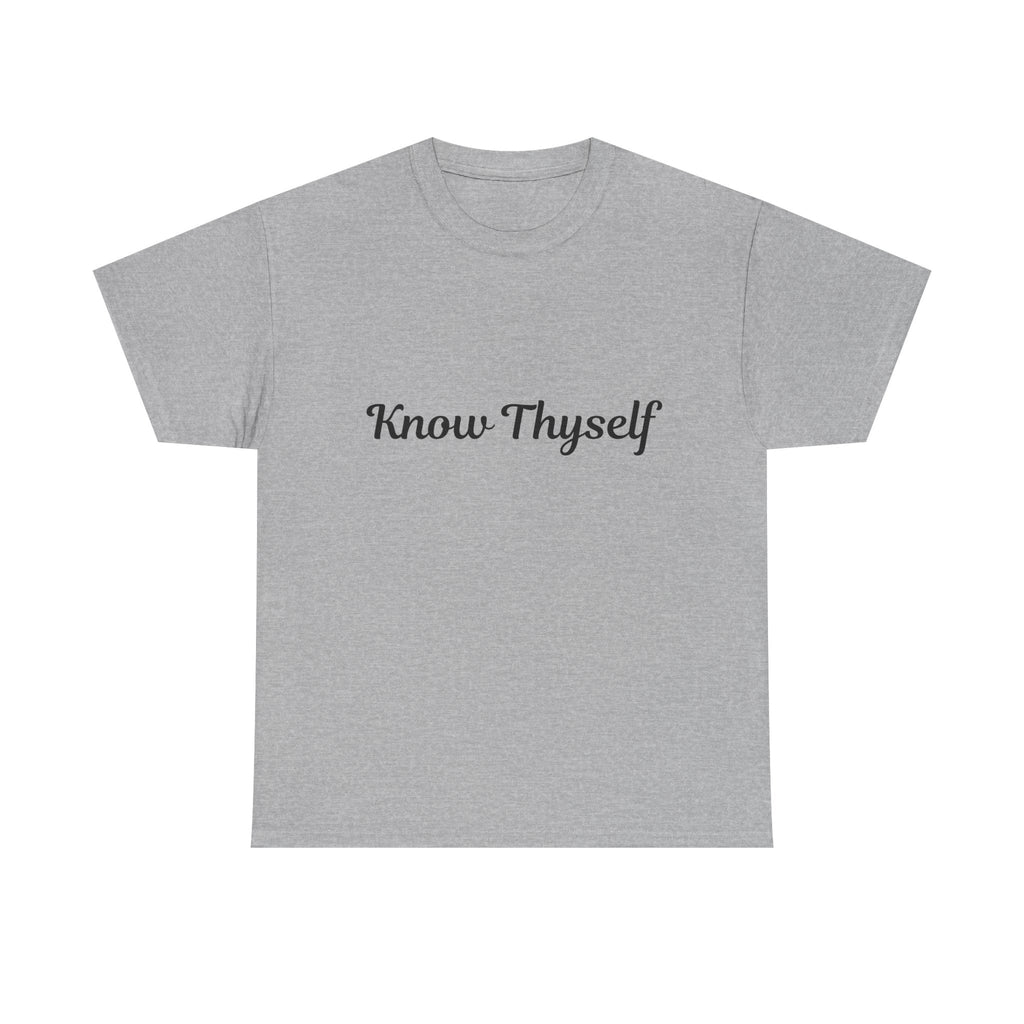 Know Thyself Tee — Minimalist Inspirational Self-Discovery T-Shirt