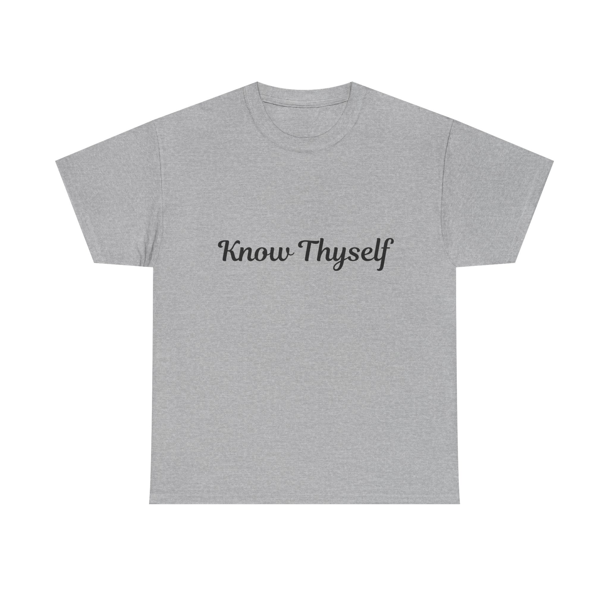 Know Thyself Tee — Minimalist Inspirational Self-Discovery T-Shirt