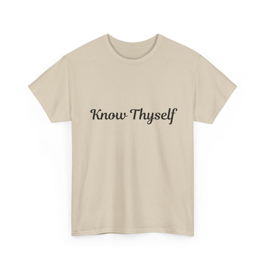 Know Thyself Tee — Minimalist Inspirational Self-Discovery T-Shirt