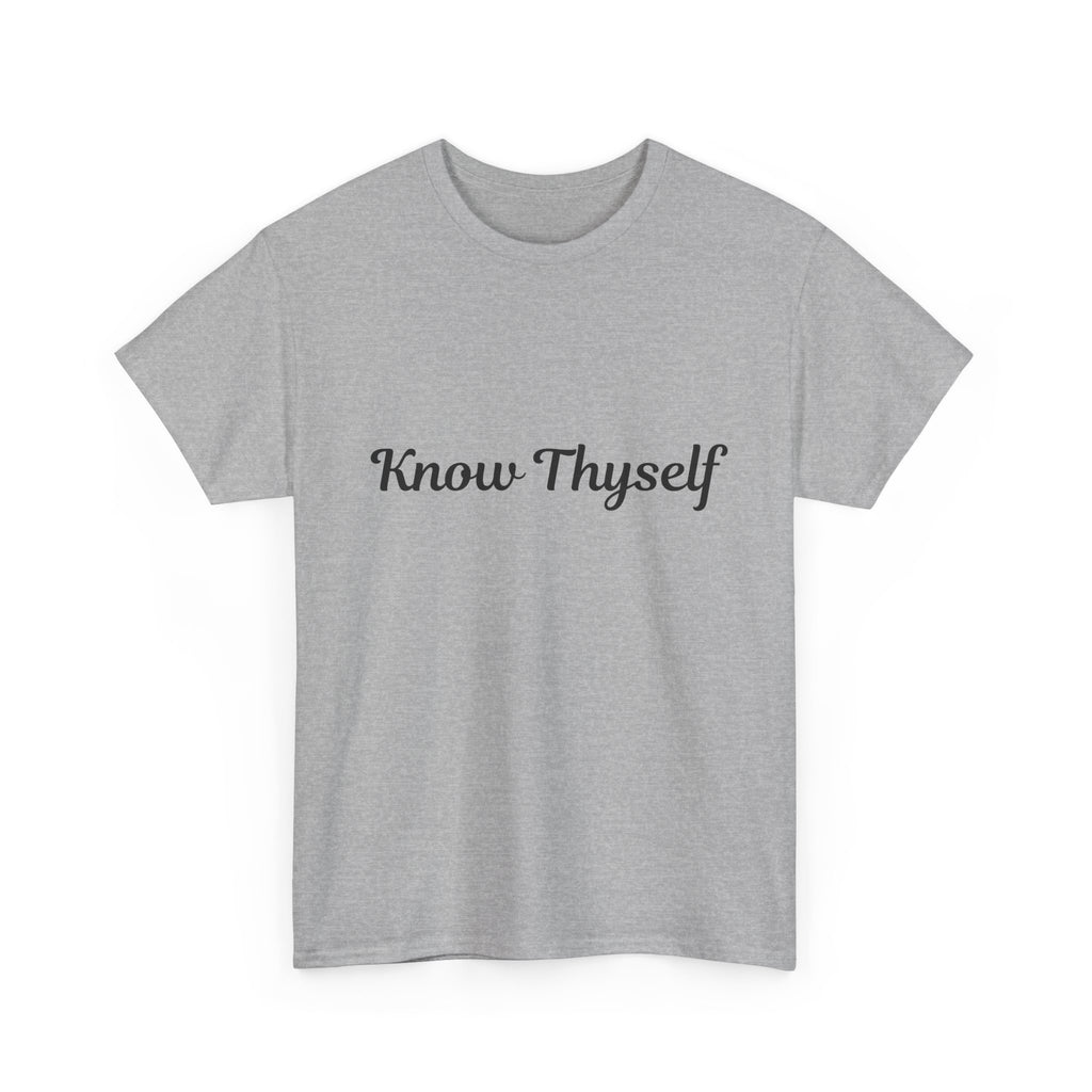 Know Thyself Tee — Minimalist Inspirational Self-Discovery T-Shirt