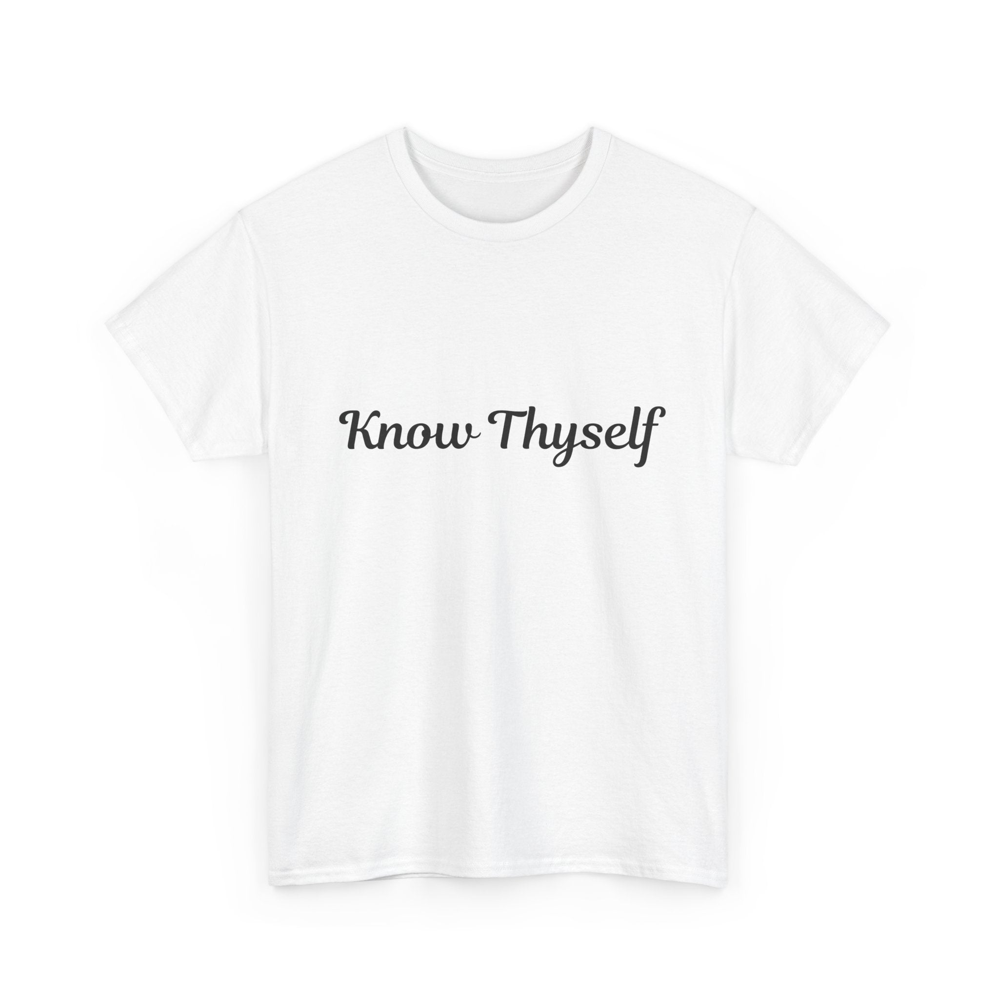 Know Thyself Tee — Minimalist Inspirational Self-Discovery T-Shirt